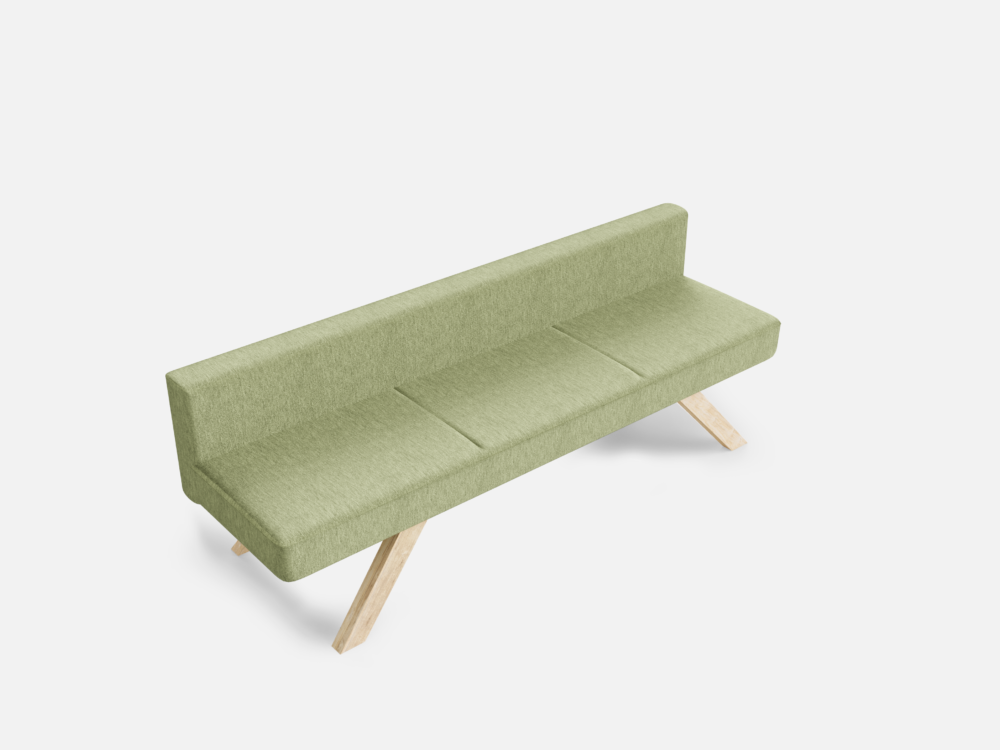 Tresto 4 - Fully Upholstered Three Seater Bench 05