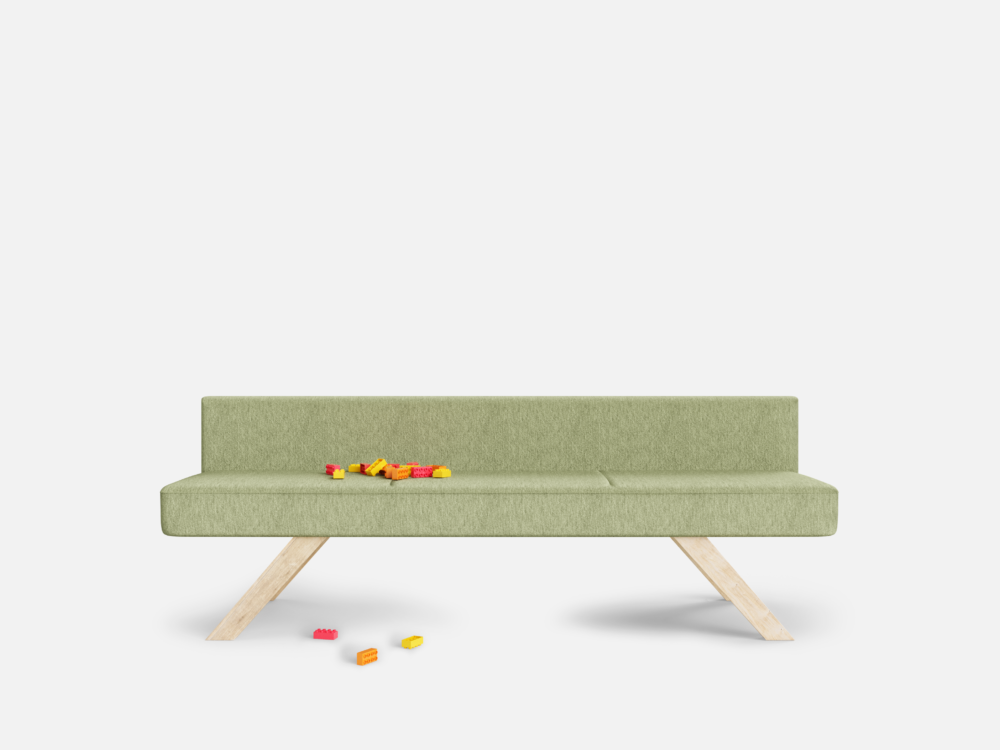 Tresto 4 - Fully Upholstered Three Seater Bench 06