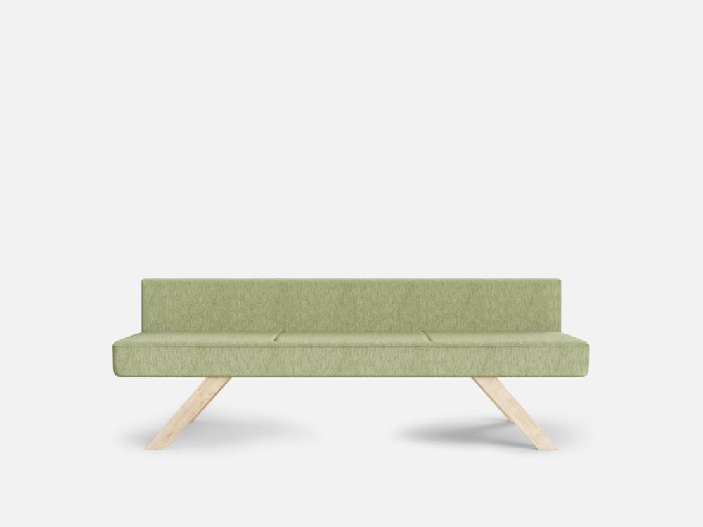 Tresto 4 - Fully Upholstered Three Seater Bench 07