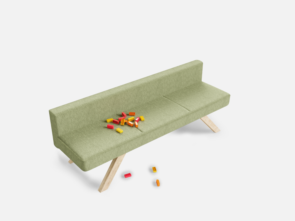 Tresto 4 - Fully Upholstered Three Seater Bench 08