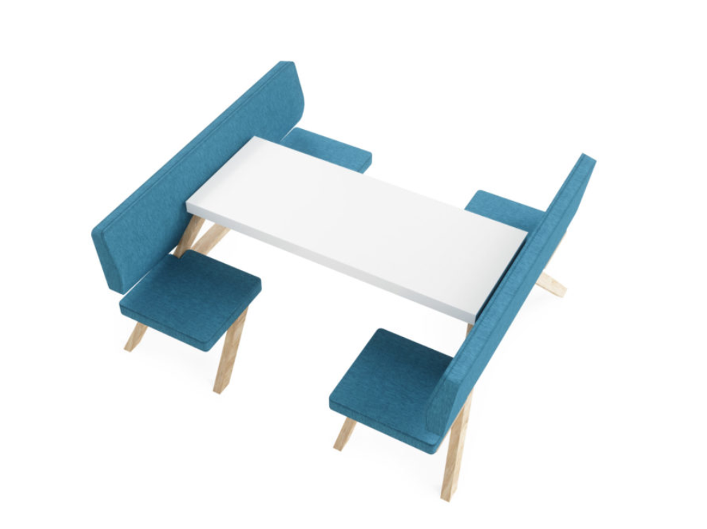 Tresto 6 - Four Person Quiet WorkPod with Connect Table 01