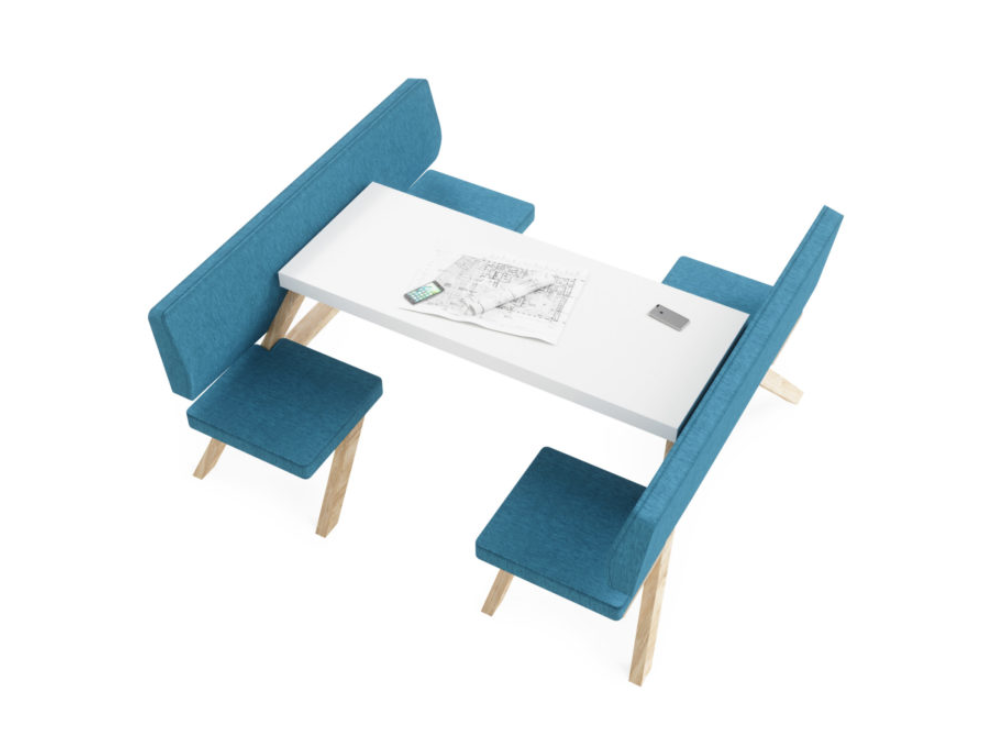 Tresto 6 - Four Person Quiet WorkPod with Connect Table 02