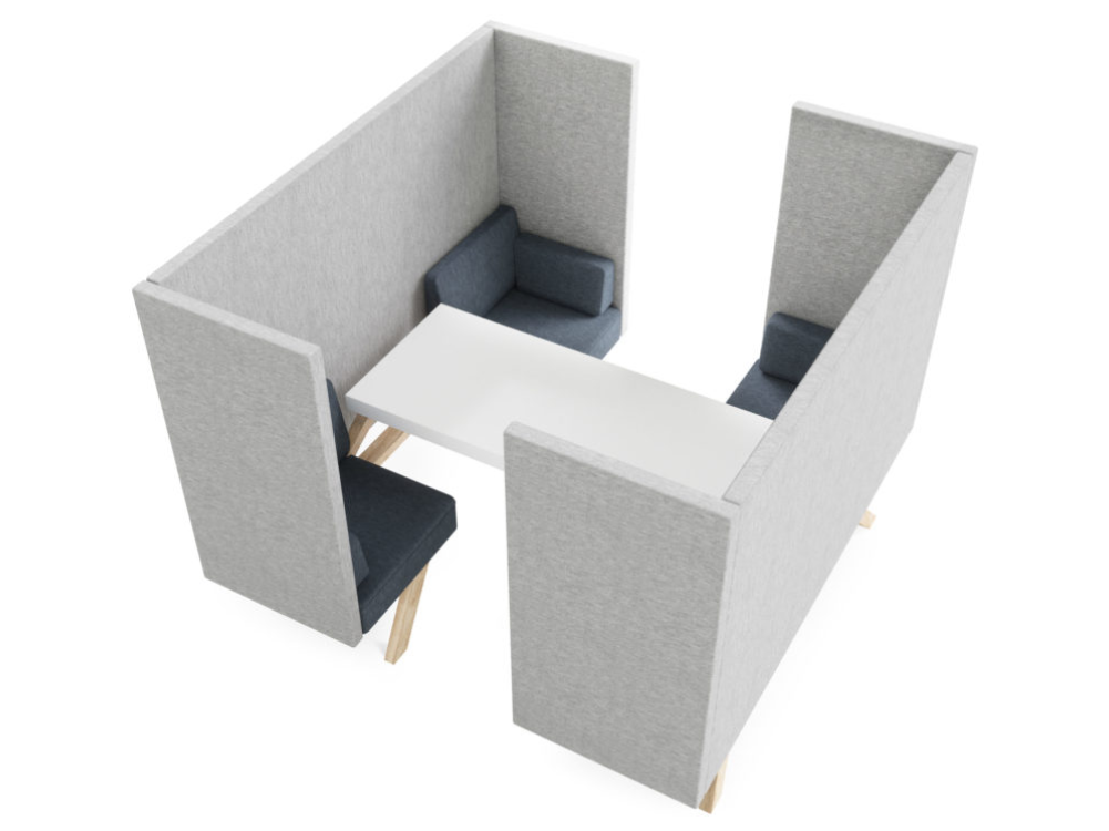 Tresto 6 - Four Person Quiet WorkPod with Connect Table 03