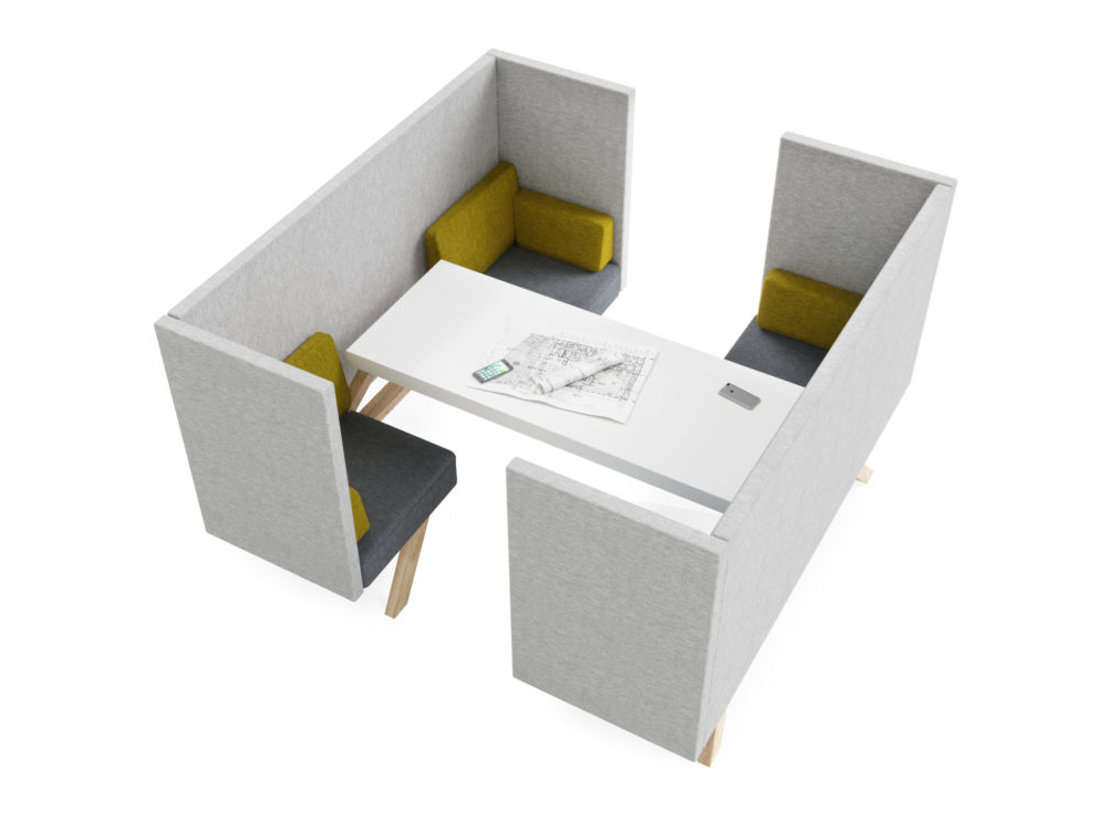 Tresto 6 - Four Person Quiet WorkPod with Connect Table 04