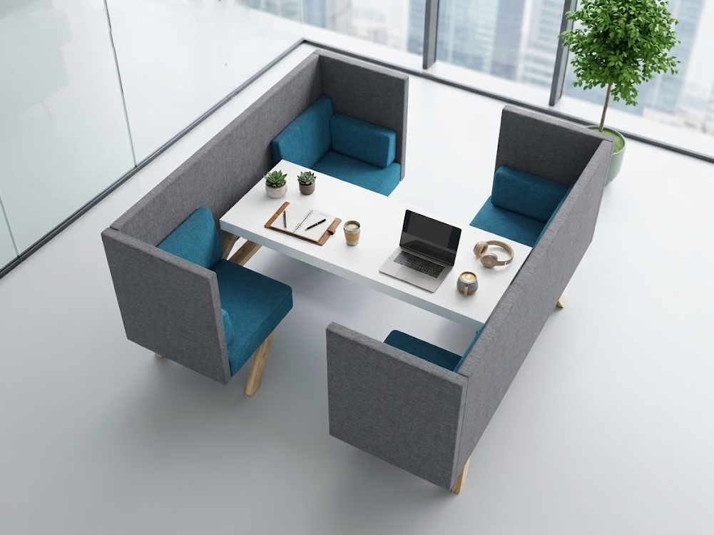 Tresto 6 - Four Person Quiet WorkPod with Connect Table Main image