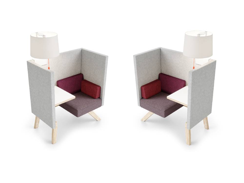 Tresto - Low, Medium and High Back Work Pod with Table 04 Img