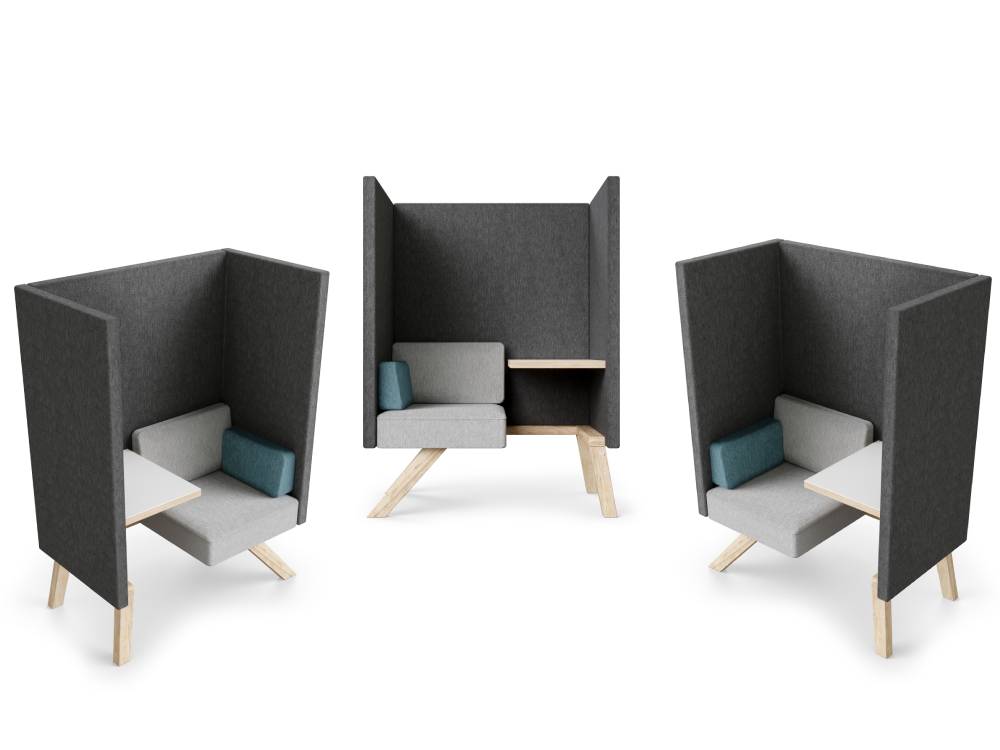 Tresto - Low, Medium and High Back Work Pod with Table 05 img