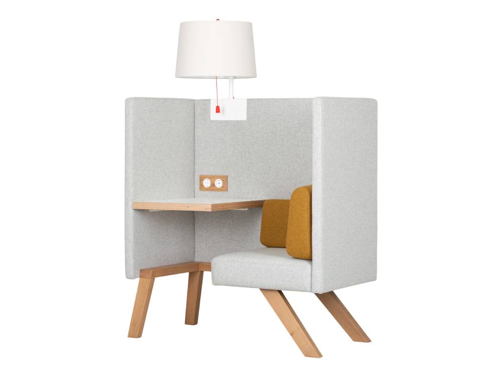 Tresto - Low, Medium and High Back Work Pod with Table 06 img