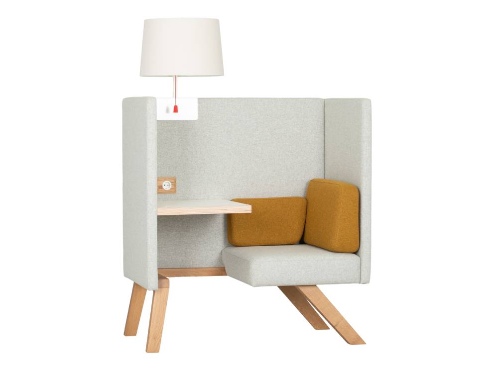 Tresto - Low, Medium and High Back Work Pod with Table 07 img