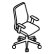 Office seating icon representing ergonomic office chairs and workplace seating solutions.