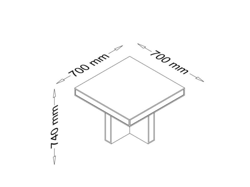 Belle 4 - Square Shape Coffee Table Dimensiosn Img Belle 4 - Square Shape Coffee Table Dimensiosn Img