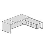 Desk with Credenza Unit