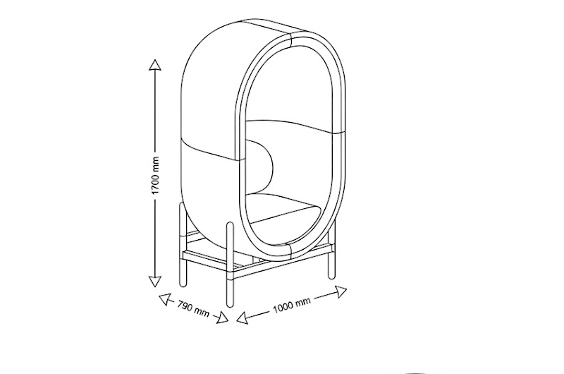 Capria - Designer with Comfortable Private Pods Dimenstion image 01 Capria - Designer with Comfortable Private Pods Dimenstion image 01