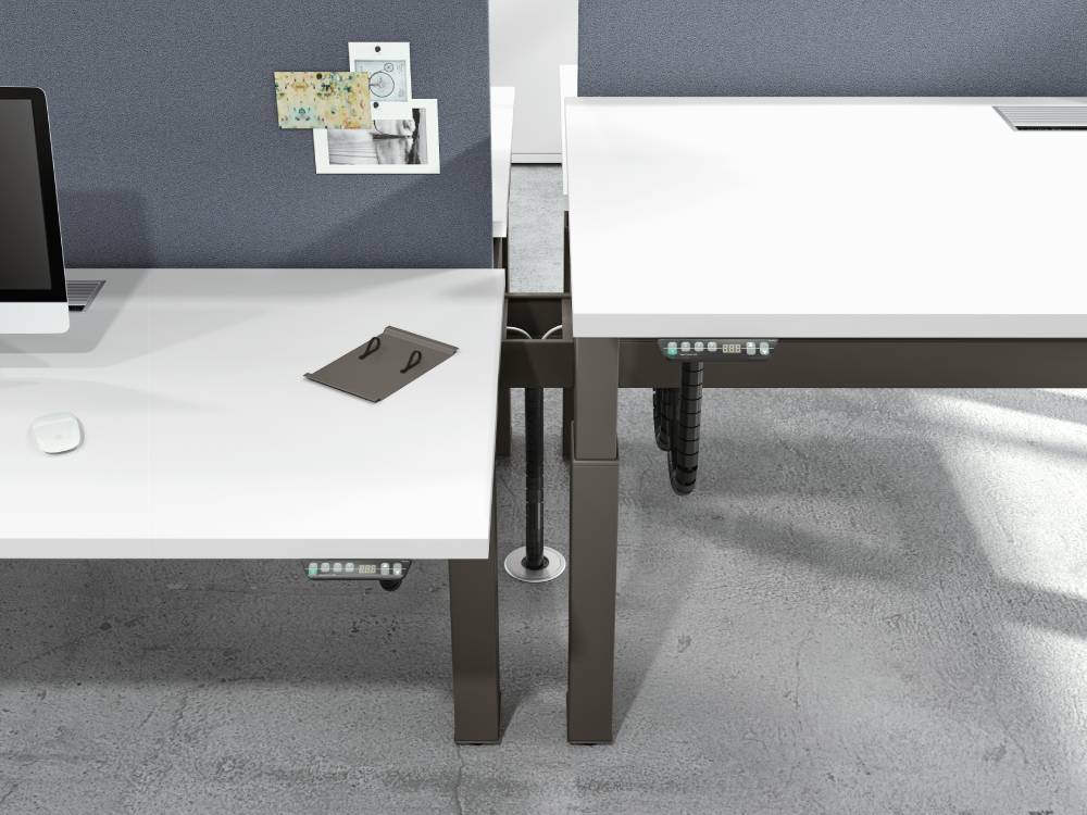 Chico - Back to Back 2 Step Operational Office Desk with Optional Dividing Screen for 2 & 4 Persons 05 Img