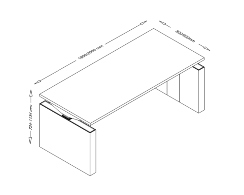 Cronato - Panel-Legs-Height-Adjustable-Executive-Desk-with-Optional-Modesty-and-Credenza-Unit-02 Desk Dimesstion_img