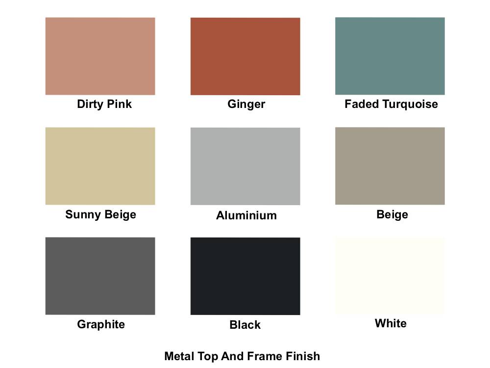 MR Metal Top and frame finish