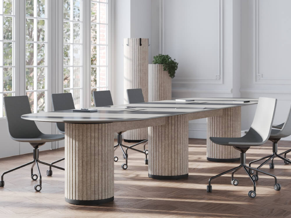 Parzio - Acoustic-Columns-Leg-Meeting-Table Main Image