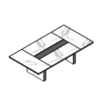 Small Rectangular Shape Table (with Board Insert, 8 and 10 Persons)